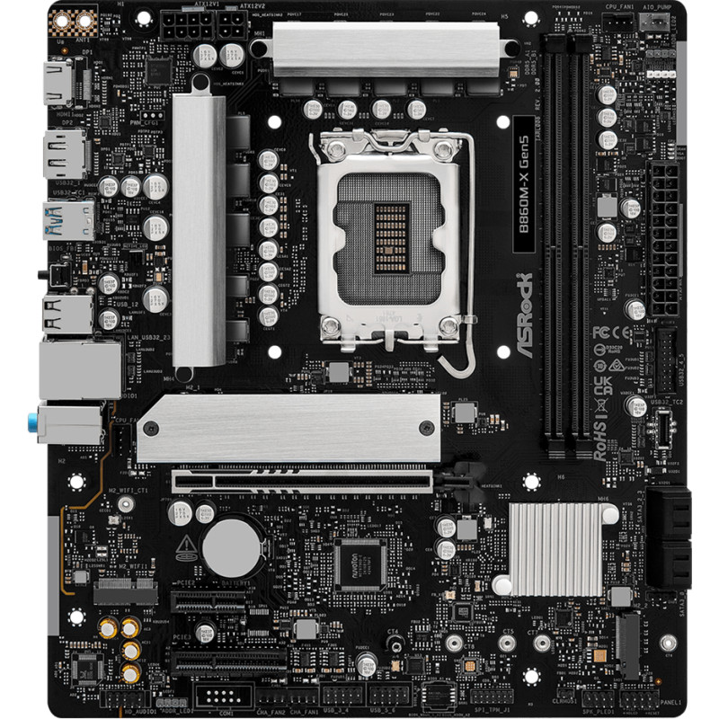 AsRock B860M-X GEN5 (1851/B860, 2*DDR5, PCIex16, HDMI/DP, 4xSATA, 2xM.2, 2.5Glan, 7.1ch, mATX)