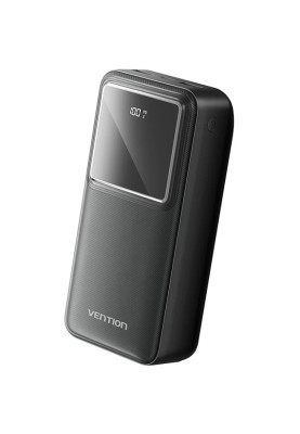 УМБ Vention 30000mAh 22.5W 3A,PD,QC3.0, Micro-USB,USB-C,2xUSB-A,LED Display, Black