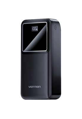 УМБ Vention 30000mAh 22.5W 3A,PD,QC3.0, Micro-USB,USB-C,2xUSB-A,LED Display, Black
