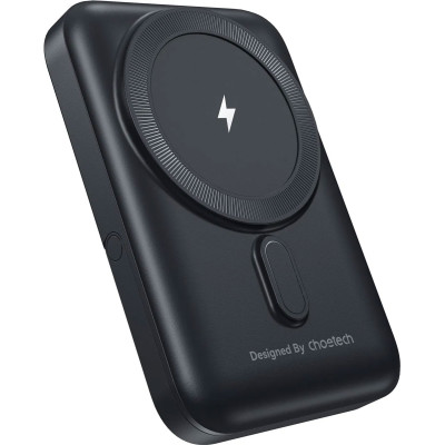 УМБ Choetech Magnetic Wireless 10000mAh 20W PD USB-C In/Out, with holder, Qi-15W Black