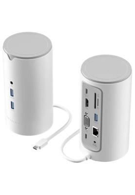 Док-станція USB3.1 Type-C --> HDMI/VGA/USB3.0x3/RJ45/SD/TF/TRRS 3.5m/PD/DC100W12-in-1Ventio