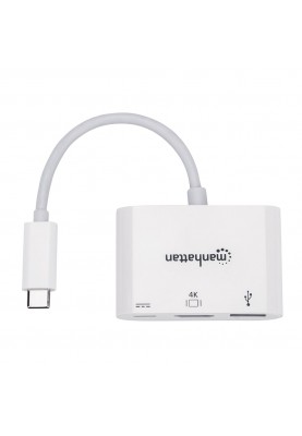 Док-станція USB3.1 Type-C --> HDMI/USB 3.0/PD 60W 4-in-1 White Manhattan