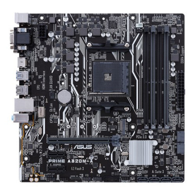Материнська плата Asus PRIME A320M-A (AM4,A320, 4*DDR4, PCI-Ex16, 4SATAIII, RAID, M.2, VGA/HDMI/DVI, Glan, 6ch, mATX)