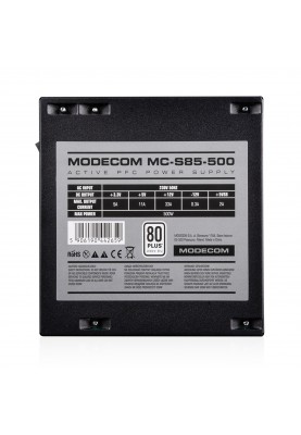 БЖ 500W Modecom MC-500-85, 120мм, 80+, Bulk