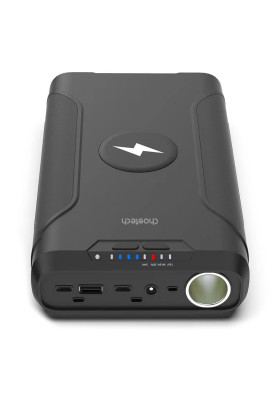 УМБ Choetech 69600mAh, UPS mode, PD3.0 65W USB-Cх2, Car 12V/15A, DC 5-24V/2A, USB, QI10W, LED+БЖ