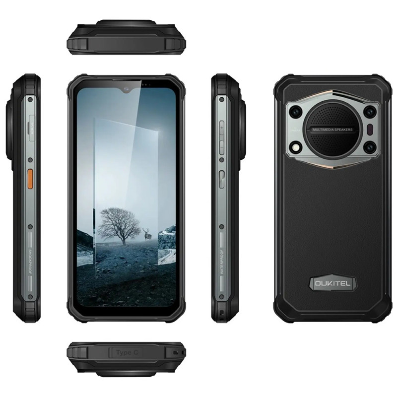 Смартфон Oukitel WP22 6.5“ HD+ /8GB/256GB/ Helio P90 / 10000mAh / 48+16Мп / IP69K / Black