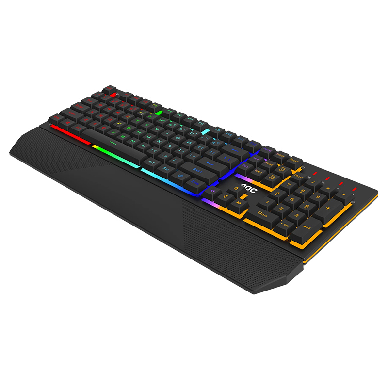 Клавіатура ігрова мембранно-механічна AOC GK200 Gaming RGB райдужна підсвітка USB