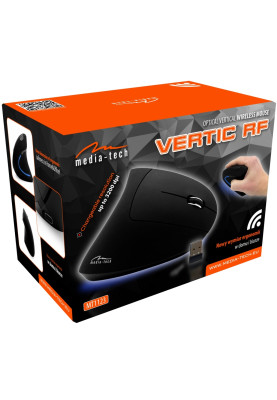 Мишка  Media-Tech VERTIC, бездротова, 5кн., 3200dpi, LED, чорна