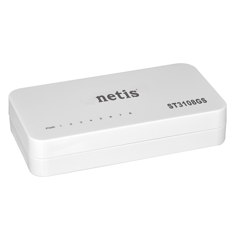 Комутатор Netis ST3108GS, 8х10/100/1000Mbps Fast Ethernet