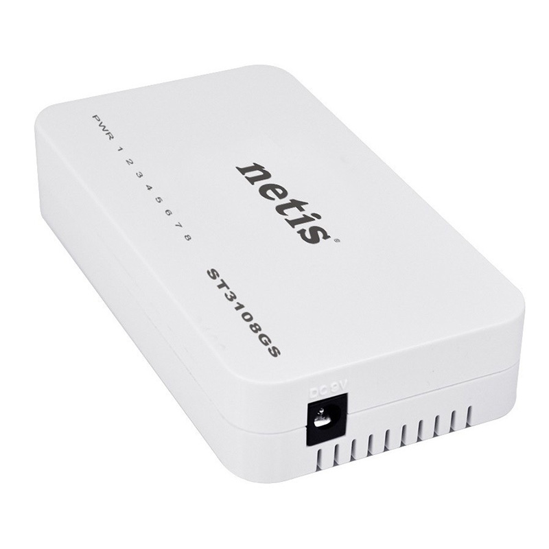 Комутатор Netis ST3108GS, 8х10/100/1000Mbps Fast Ethernet