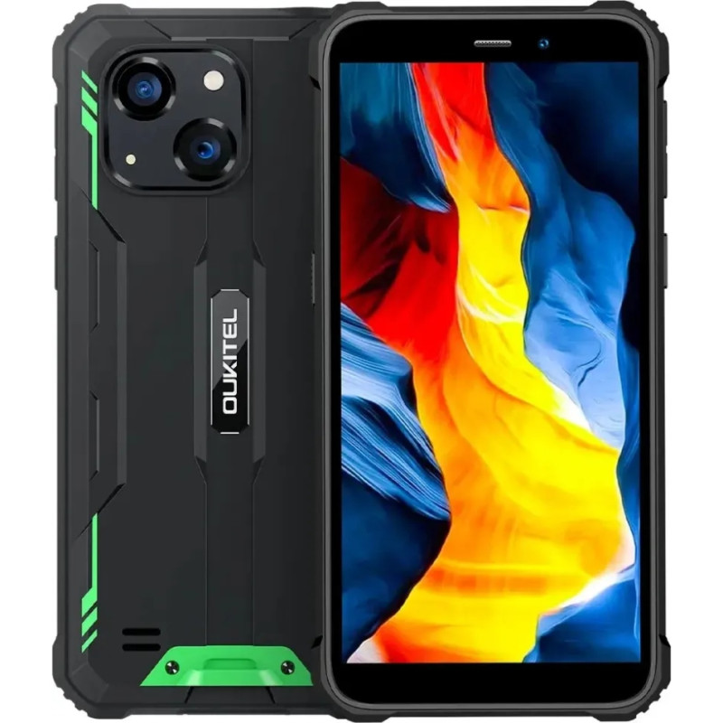 Смартфон Oukitel G2 5.93"HD+ /4GB/64GB/ T606 / 6300mAh /13+5Мп/ IP69K /NFC Green Смартфон Oukitel G2 5.93"HD+ /4GB/64GB/ T606 / 6300mAh /13+5Мп/ IP69K /NFC Green