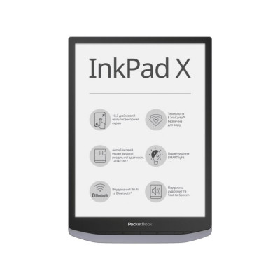 Електронна книжка PocketBook 1040, InkPAd X, Metallic grey