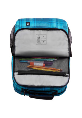 Рюкзак для ноутбука HP 16.1" Campus Tartan Plaid, блакитний