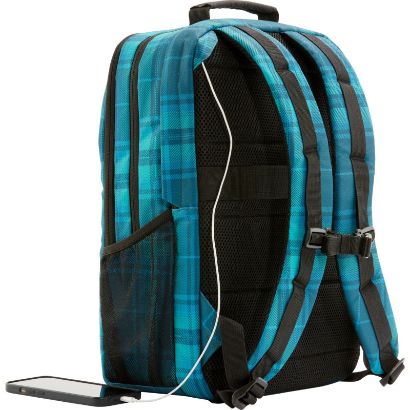 Рюкзак для ноутбука HP 16.1" Campus Tartan Plaid, блакитний