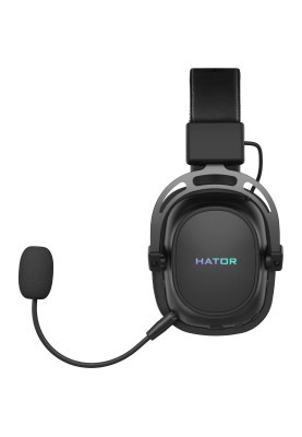 Ігрова гарнітура Hator Hypergang Wireless Tri-mode Black