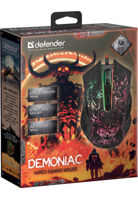 Мишка Defender Demoniac GM-540L, ігрова, 3200dpi., 6кн.