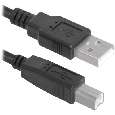 Кабель USB AM-BM, 1.8 м, чорний, USB04-06 Defender Кабель USB AM-BM, 1.8 м, чорний, USB04-06 Defender
