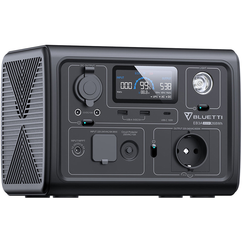 Зарядна станція Bluetti PowerOak EB3A 600Вт (268Вт/г)