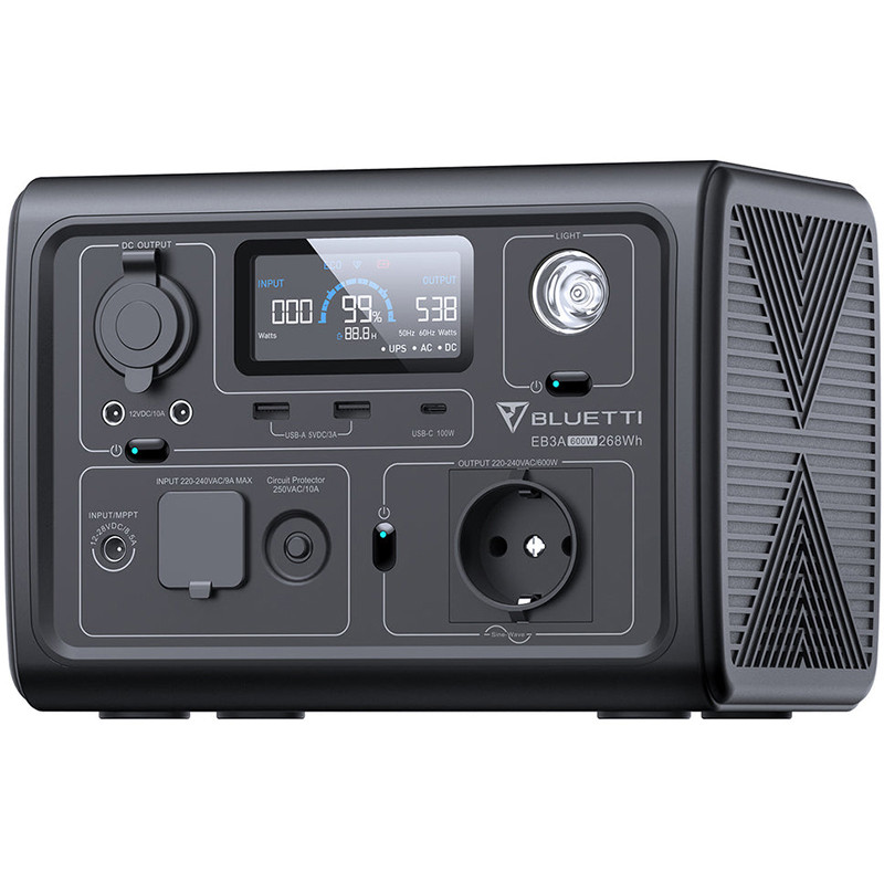 Зарядна станція Bluetti PowerOak EB3A 600Вт (268Вт/г)