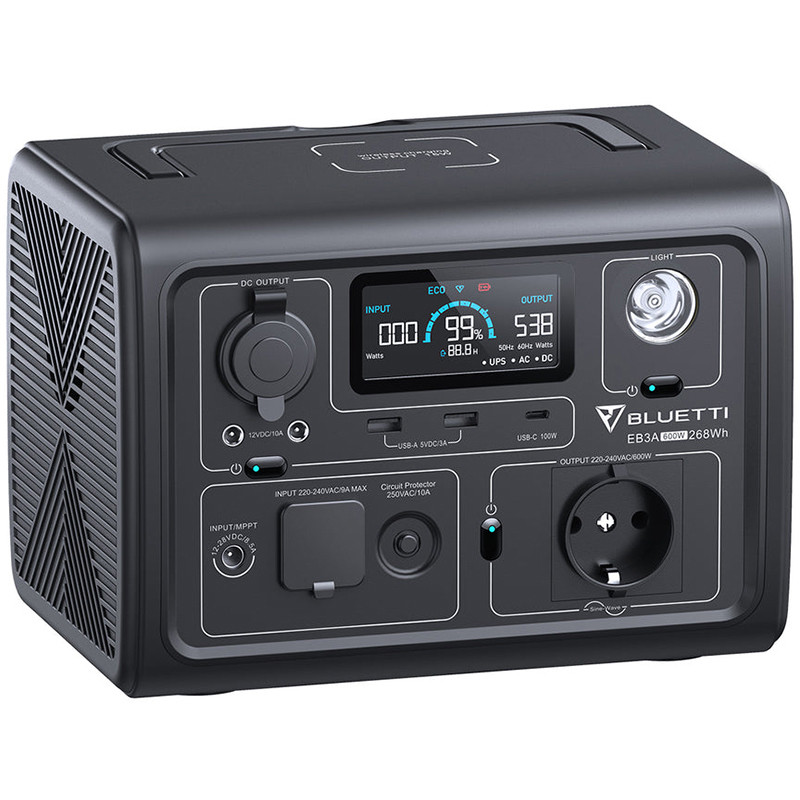 Зарядна станція Bluetti PowerOak EB3A 600Вт (268Вт/г)