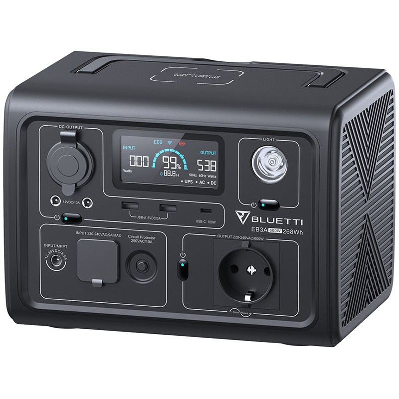 Зарядна станція Bluetti PowerOak EB3A 600Вт (268Вт/г)