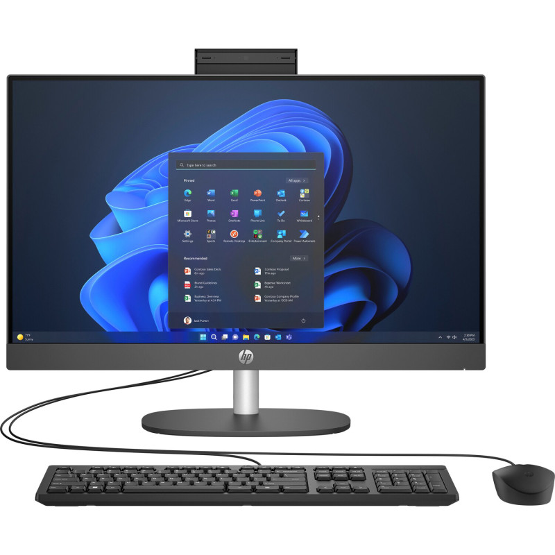 Моноблок 23.8'' HP ProOne 240 G10 i5-1335U/16Gb/SSD512Gb/K&M/Cam/WiFi/HAS/W11Pro/3y.w/сірий