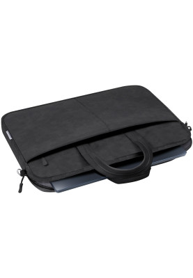 Сумка для ноутбука 15.6'' Defender PU шкіра, чорний, кишеня