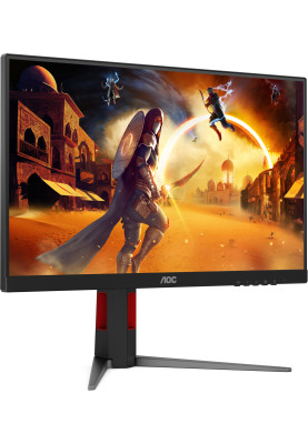 TFT 23.8" AOC 24G4HA, IPS, 200Гц, 2xHDMI, DP, HAS, Pivot, колонки, чорно-червоний