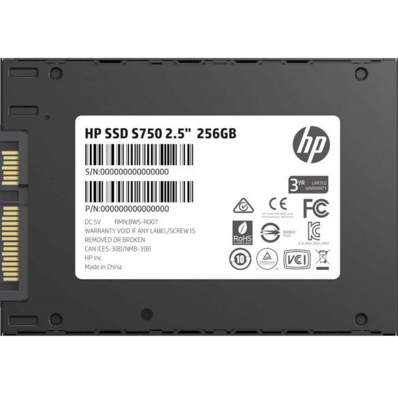 SSD 256Gb HP S750 SATA III 2.5" TLC