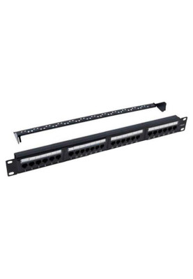 Патч-панель 19", 24xRJ45, UTP, Cat.5е, 1U, Krone&110 dual IDC, з організатором кабеля