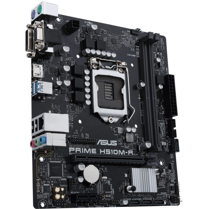 Материнська плата ASUS PRIME H510M-R-SI (1200/H510, 2*DDR4, 1xPCIex16, HDMI/DVI/VGA, 4xSATAІІІ, GLan, 7.1ch, mATX)