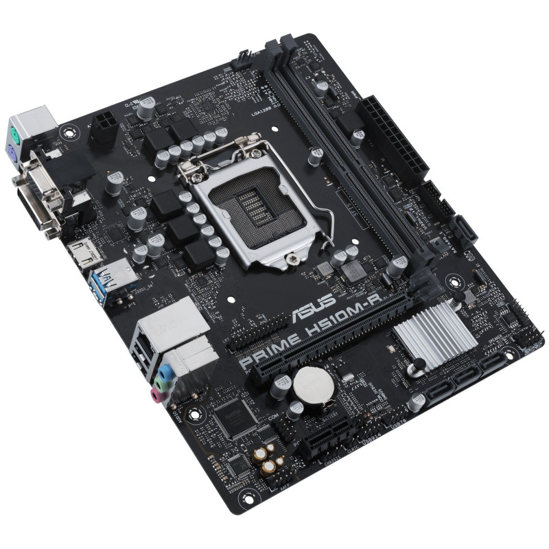 Материнська плата ASUS PRIME H510M-R-SI (1200/H510, 2*DDR4, 1xPCIex16, HDMI/DVI/VGA, 4xSATAІІІ, GLan, 7.1ch, mATX)