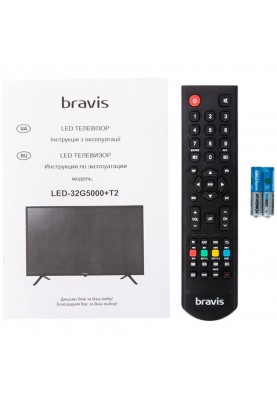 Телевізор 32" BRAVIS LED-32G5000 + T2 black