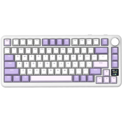 Клавіатура ігрова механічна Attack Shark X85PRO 82кл. RGB, Wireless, Lavender