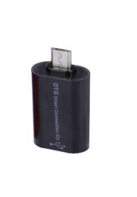 Перехідник OTG micro USB 2.0 M-AF, чорний, RTL