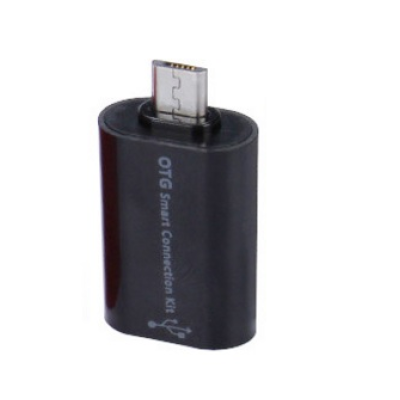 Перехідник OTG micro USB 2.0 M-AF, чорний, RTL