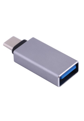 Перехідник USB3.1 Type-C --> USB (OTG) OEM, сріблястий