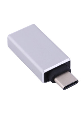 Перехідник USB3.1 Type-C --> USB (OTG) OEM, сріблястий