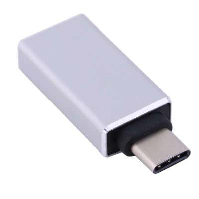 Перехідник USB3.1 Type-C --> USB (OTG) OEM, сріблястий Перехідник USB3.1 Type-C --> USB (OTG) OEM, сріблястий