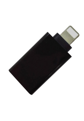 Перехідник OTG USB 2.0 AF-Lightning Apple, чорний, RTL