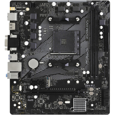 ASRock A520M-HVS/REF (AM4/A520, 2*DDR4, PCIex16, D-Sub/HDMI, 4xSATAІІІ, M.2, GLan, 8ch, mATX)
