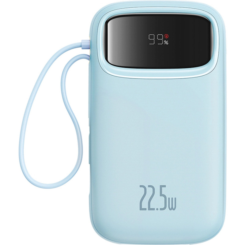 УМБ Baseus 20000mAh Qpow2 22.5W PD,QC3.0 USB-A, USB-C In/Out, with built-in USB-C/Lightning cable