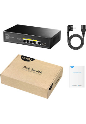 Комутатор Cudy GS1005PTS1, 5 порт  Gigabit PoE+ Switch with 1 SFP Port 120W