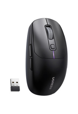Мишка ігрова UGREEN 2.4GHz MU103, бездротова + Bluetooth, 5000dpi., 6кн., Чорна