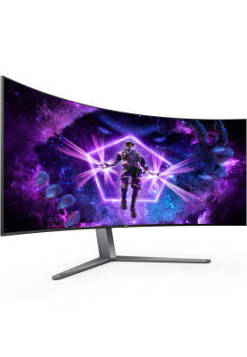 TFT 44.5" AOC AG456UCZD, OLED WQHD, 240Hz, 0,3ms, 2xHDMI, DP, USB-C, USB-hub, HAS, чорной