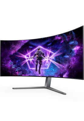 TFT 44.5" AOC AG456UCZD, OLED WQHD, 240Hz, 0,3ms, 2xHDMI, DP, USB-C, USB-hub, HAS, чорной