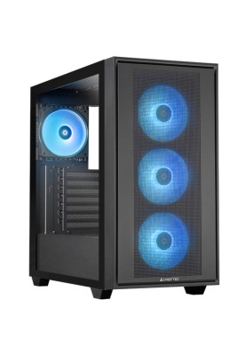 Корпус Chieftec HUNTER 3 GS-03B-OP 4x120mm A-RGB, USB-C, E-ATX, без БЖ, Black