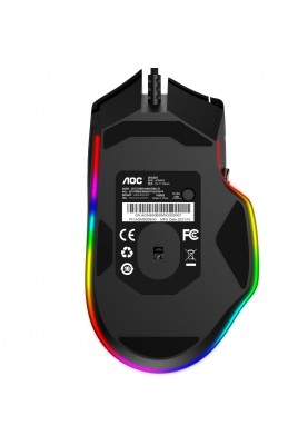 Мишка AOC AGM600 ігрова, 16000dpi., 10кн., RGB PMW3389 Kailh switch чорна