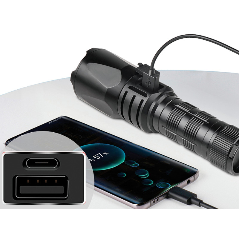 Ліхтарик-повербанк Sandberg Survivor Torch Powerbank 5000 mAh XHP160LED USB-C 18w