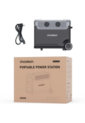 Зарядна станція Choetech BS009 3600Вт (3840Вт/г) AC,LiFePo4,MPPT, UPS, USB-C PD100 Вт